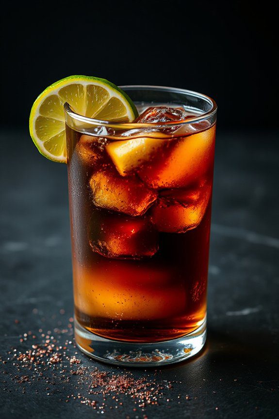 haunting dark rum cocktail