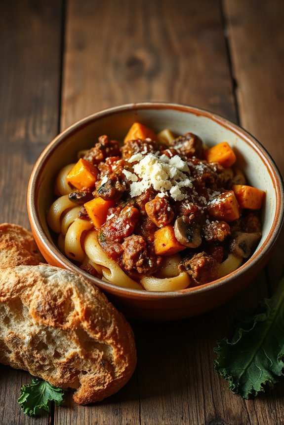 hearty bolognese with vegetables