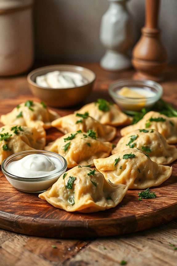 herb infused cheese dumplings