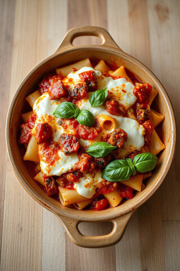 homemade marinara layered lasagna