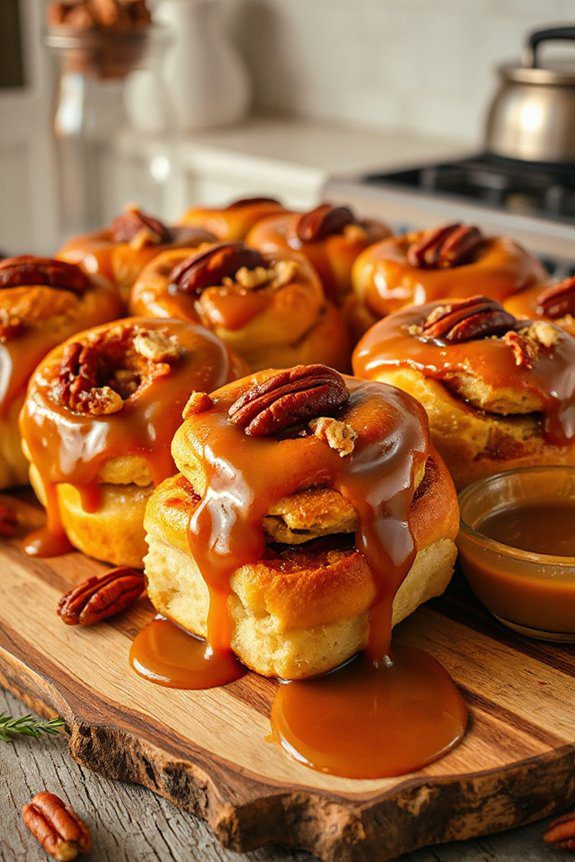 indulgent caramel pecan buns