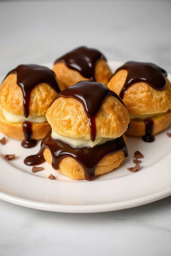 indulgent chocolate filled pastries