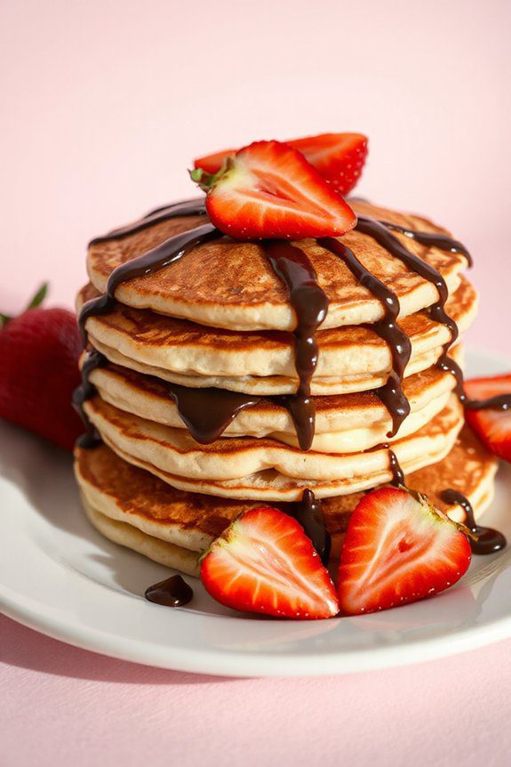 indulgent chocolate pancake layers