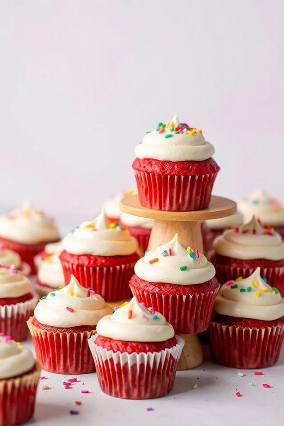indulgent red velvet cupcakes