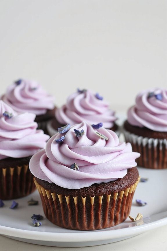 lavender chocolate cupcake delight