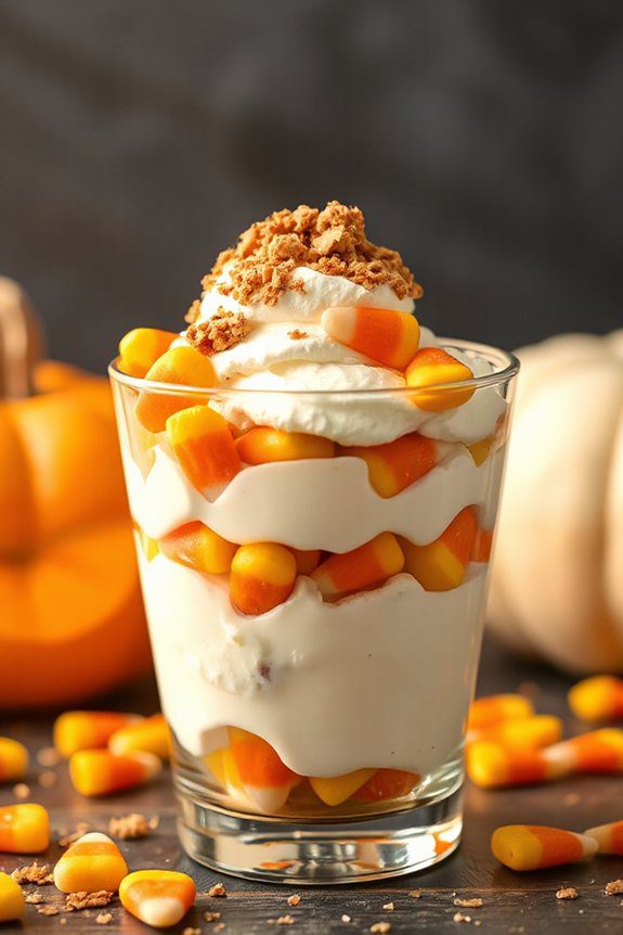layered candy corn parfaits
