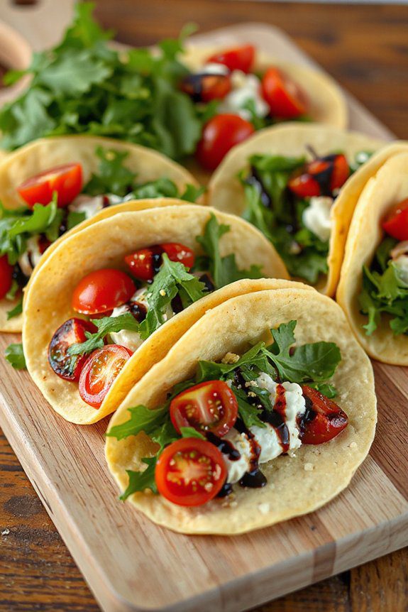 lemon garlic goat cheese tacos