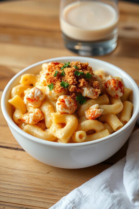 lobster infused gourmet mac and cheese