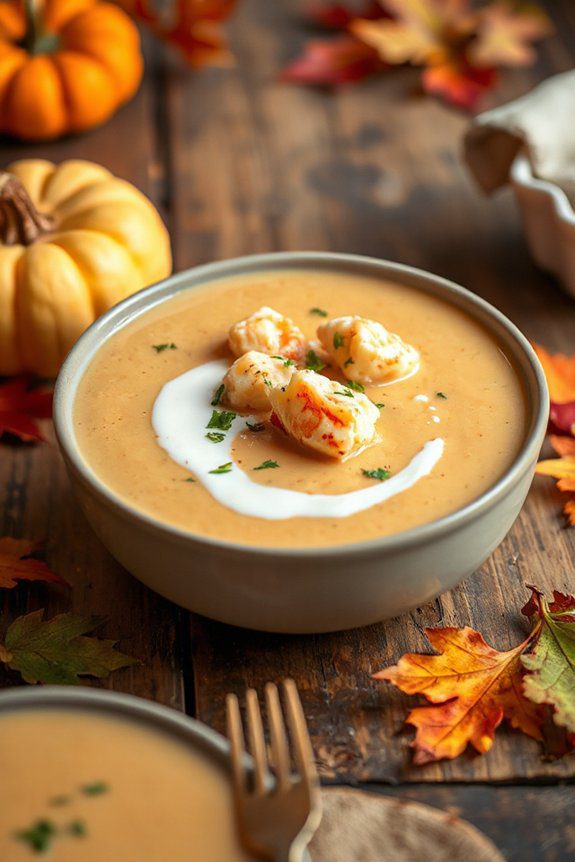 luxurious creamy lobster soup