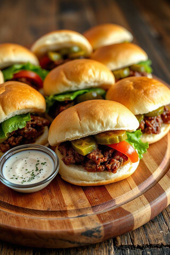 mini middle eastern sandwiches