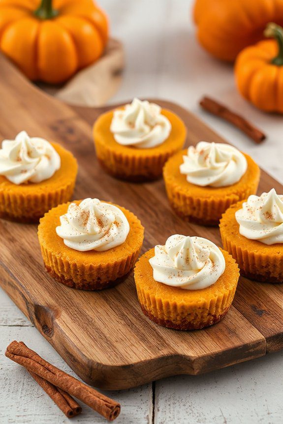mini pumpkin cheesecake delights
