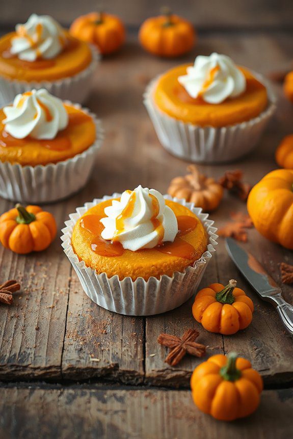 mini pumpkin cheesecake treats