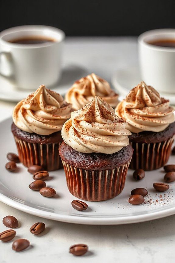 mocha infused chocolate cupcakes