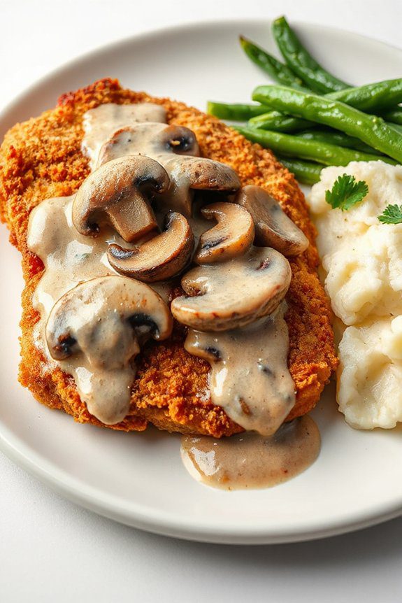 mushroom infused chicken fried steak