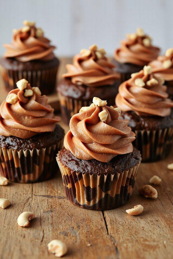 nutella chocolate marble cupcakes