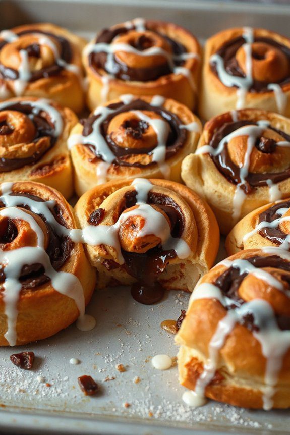 nutella filled cinnamon roll delight