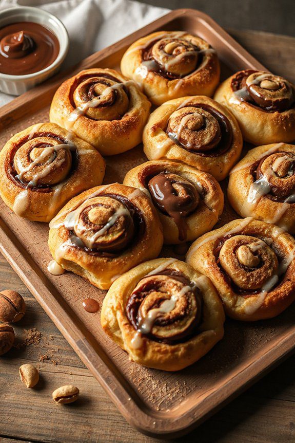 nutella filled cinnamon rolls delight