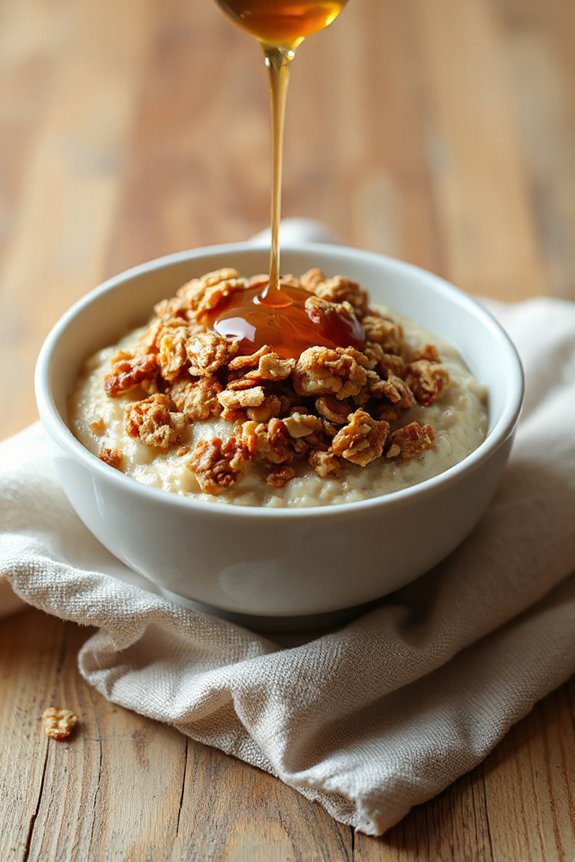 nutty granola with honey