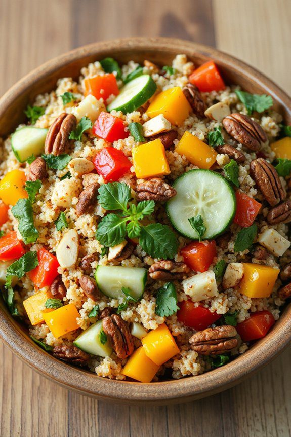 nutty quinoa vegetable salad