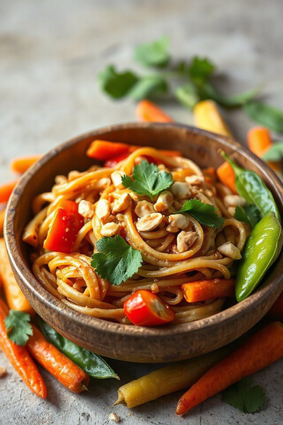 peanut sauce noodle stir fry