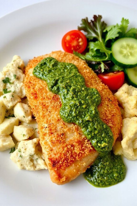 pesto chicken fried steak