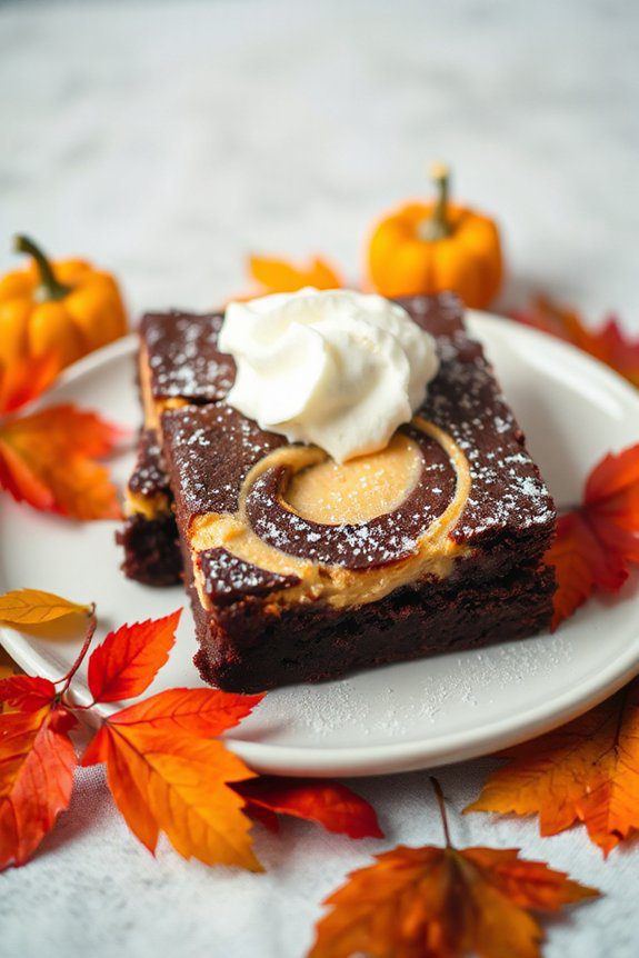 pumpkin cheesecake brownie delight