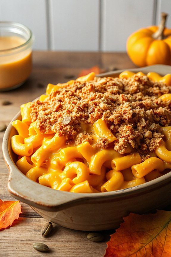 pumpkin infused cheesy pasta