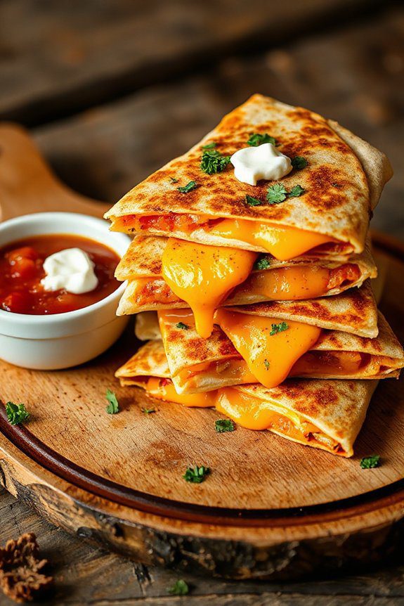 pumpkin spiced cheese quesadillas