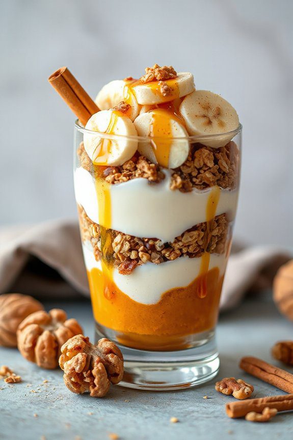 pumpkin yogurt breakfast parfait