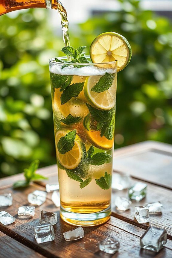 refreshing minty beer cocktail