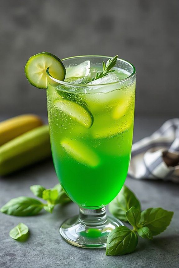 revitalizing cucumber basil cocktail