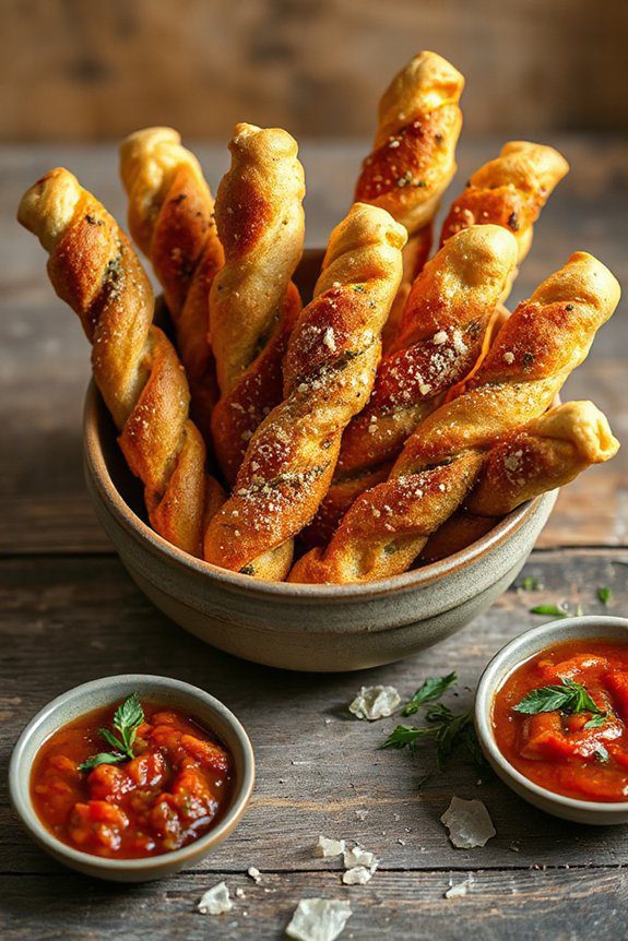roasted pepper cheesy breadsticks