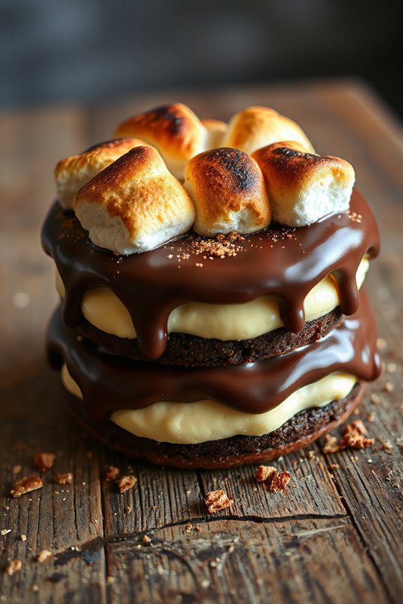 s mores boston cream pie