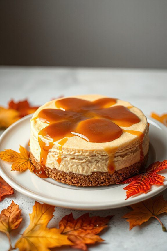 salted caramel pumpkin cheesecake