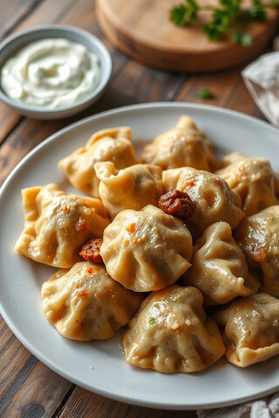 savory beef onion dumplings