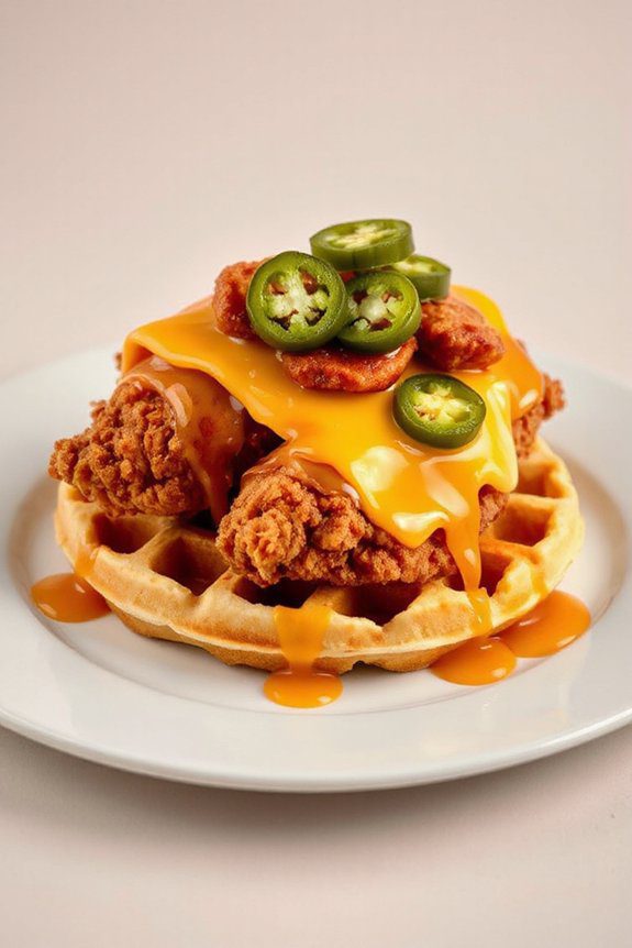 savory chicken and waffles