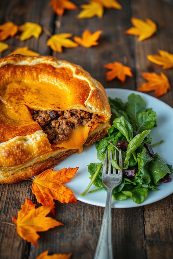 savory pumpkin beef torte