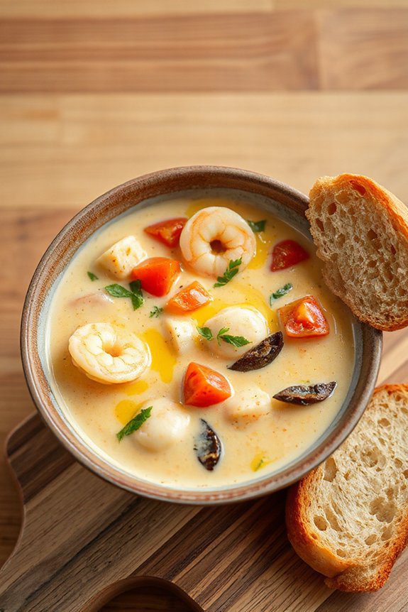 savory seafood tomato bisque