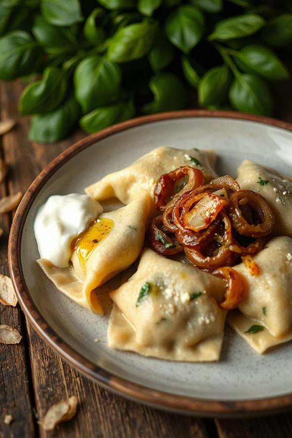 savory spinach feta dumplings