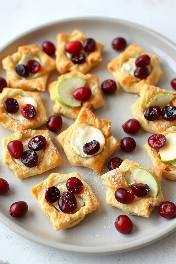 savory sweet apple brie bites
