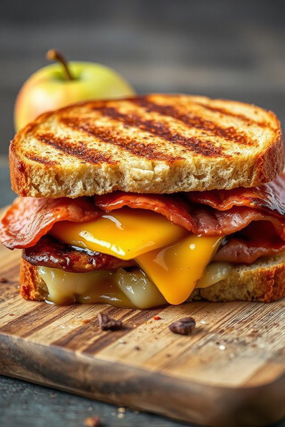 savory sweet grilled bologna sandwich