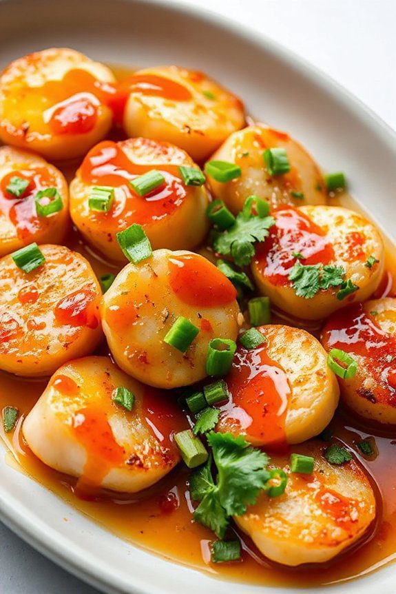 scallops with sweet chili sauce