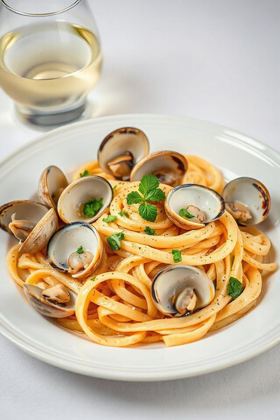 seafood pasta with clams