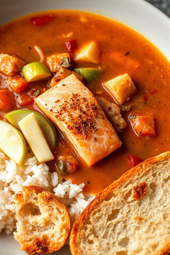 smoked salmon fennel gumbo