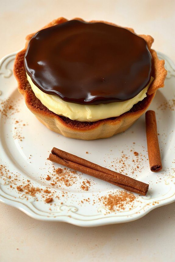 spiced chocolate custard pie