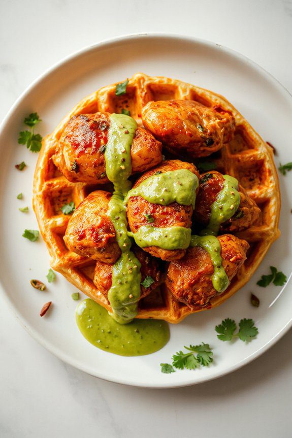spicy chicken fluffy waffles