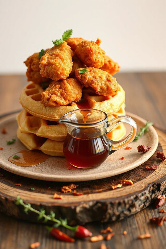 spicy chicken waffles delight