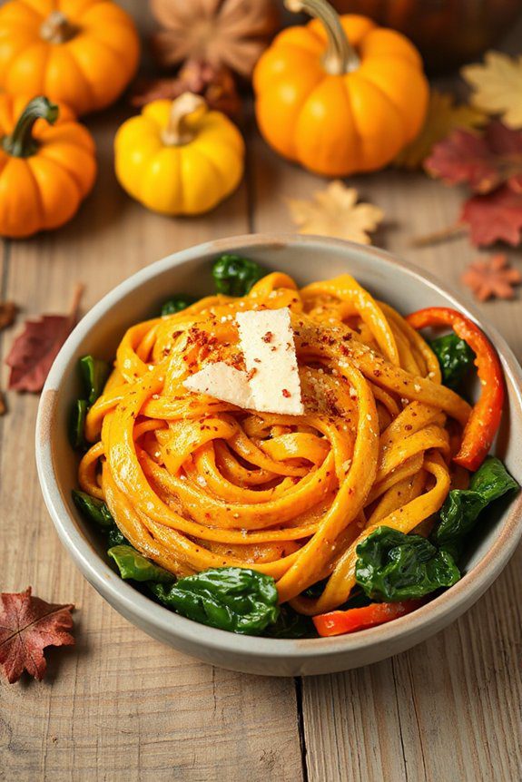 spicy creamy pumpkin pasta