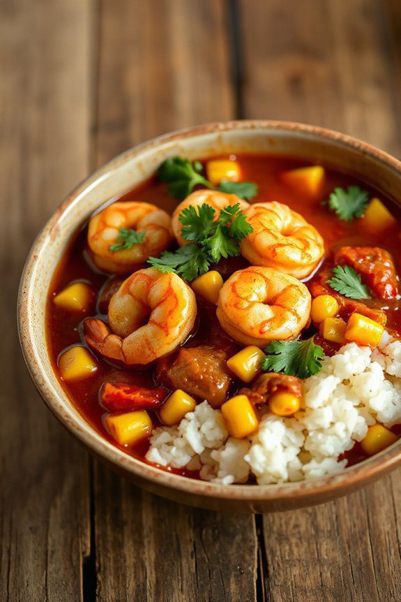 spicy shrimp corn gumbo