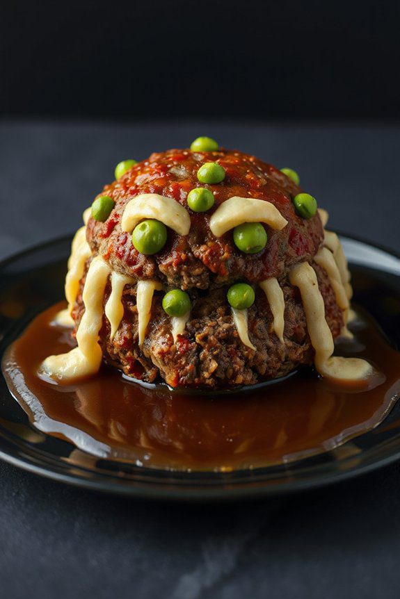 spooky halloween meatloaf delight